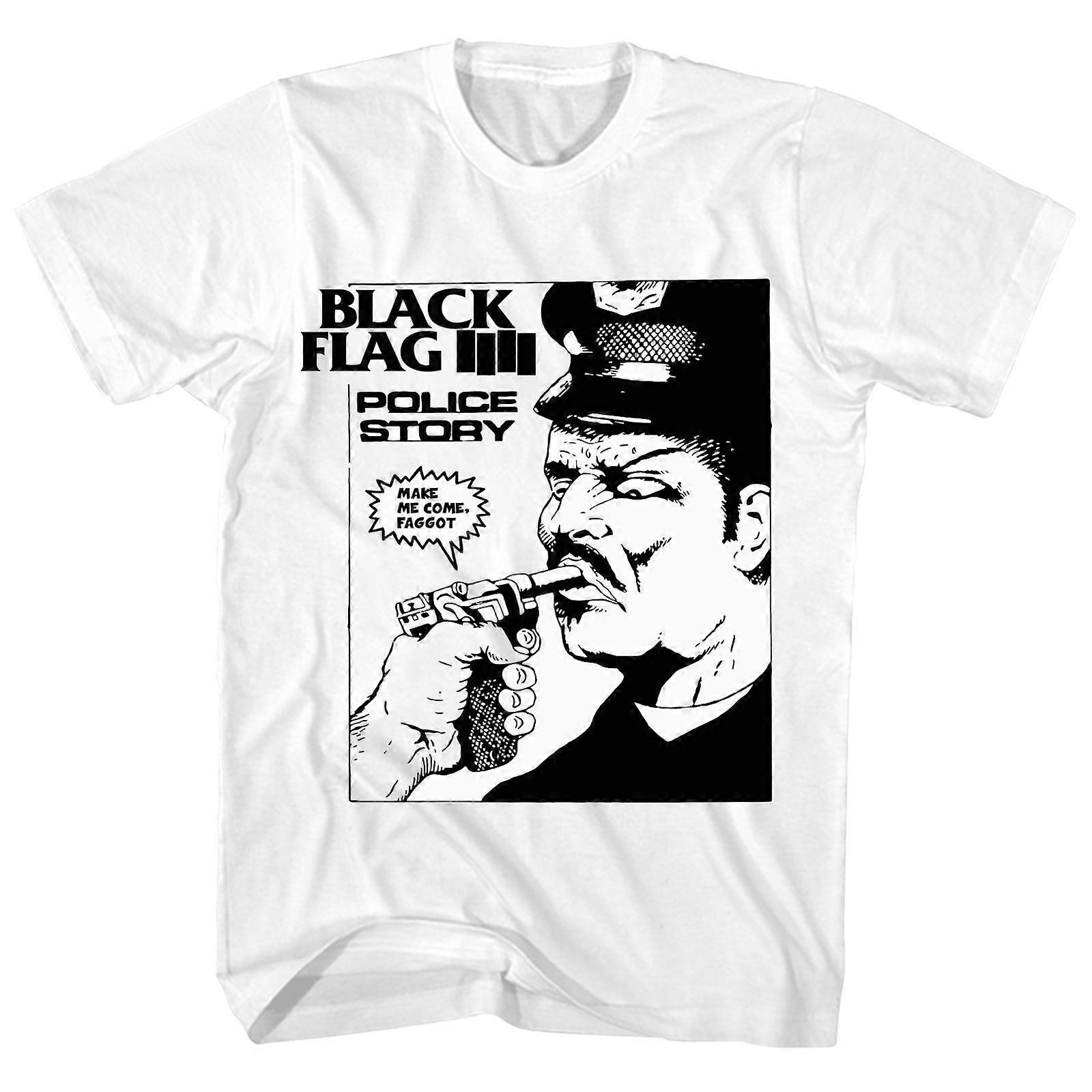 Schwarze Flagge Polizei Geschichte T-shirt