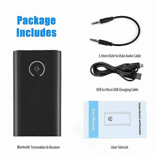 2 in 1 Bluetooth 5.0 Audio Transmitter Receiver Adapter Portable 2 In1 Wireless Audio Transceiver RX/TX Mode For TV Car Computer