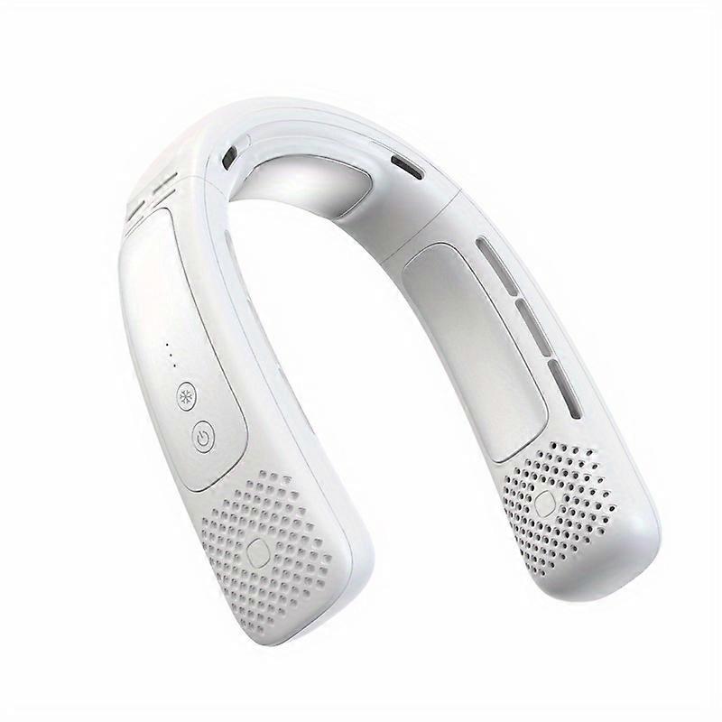 Portable Neck Fan, Hands Free Bladeless Fan, 3000 MAh Battery Powered Wearable Personal Fan, Bladeless, Rechargeable, Headphone Design, USB Powered De
