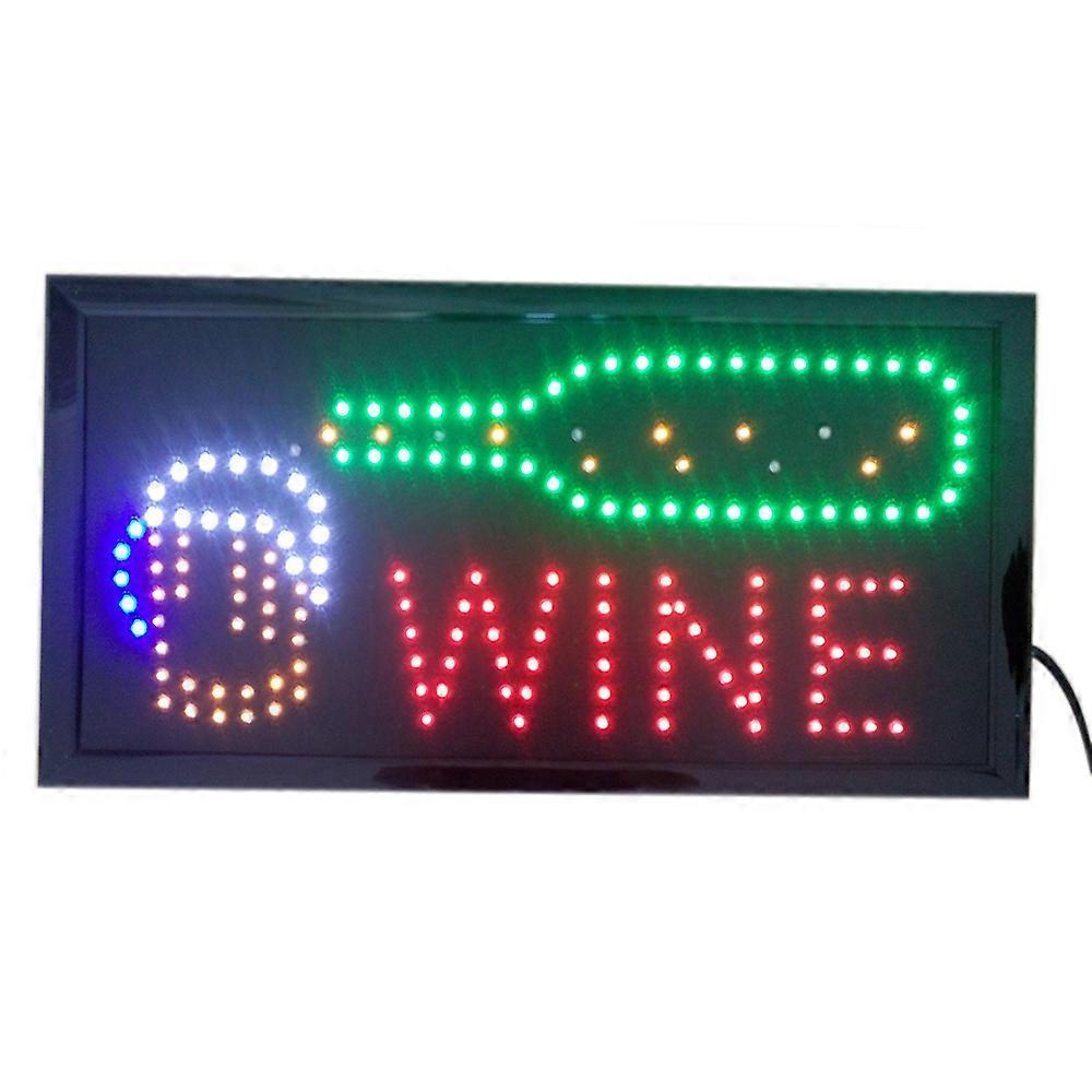 Wine Neon Lights LED Animated Customers Attractive Sign
