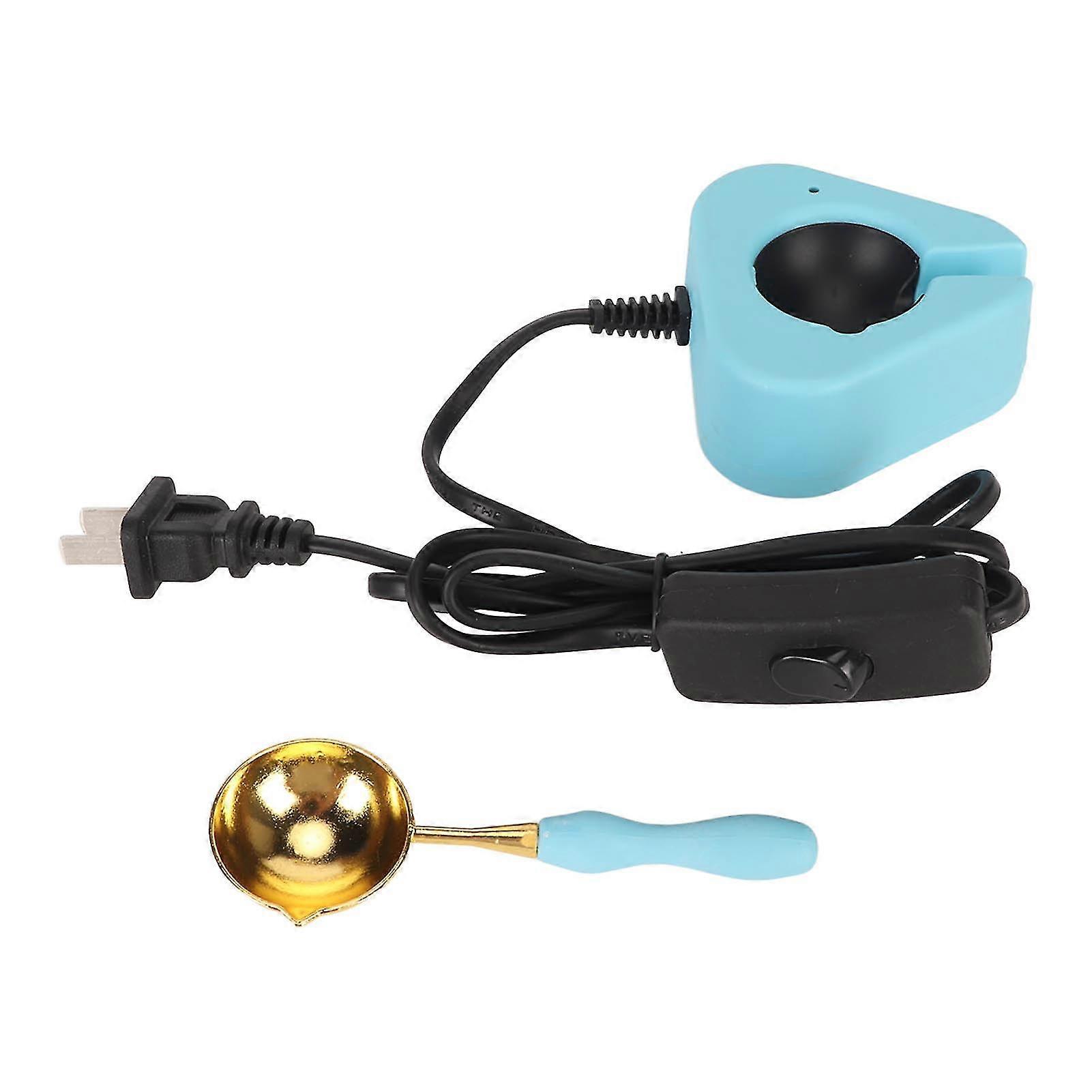Wax Sealing Warmer Kit - Electric Melting Furnace Uniform Wax Melting Sky Blue Color (220V CN Plug)
