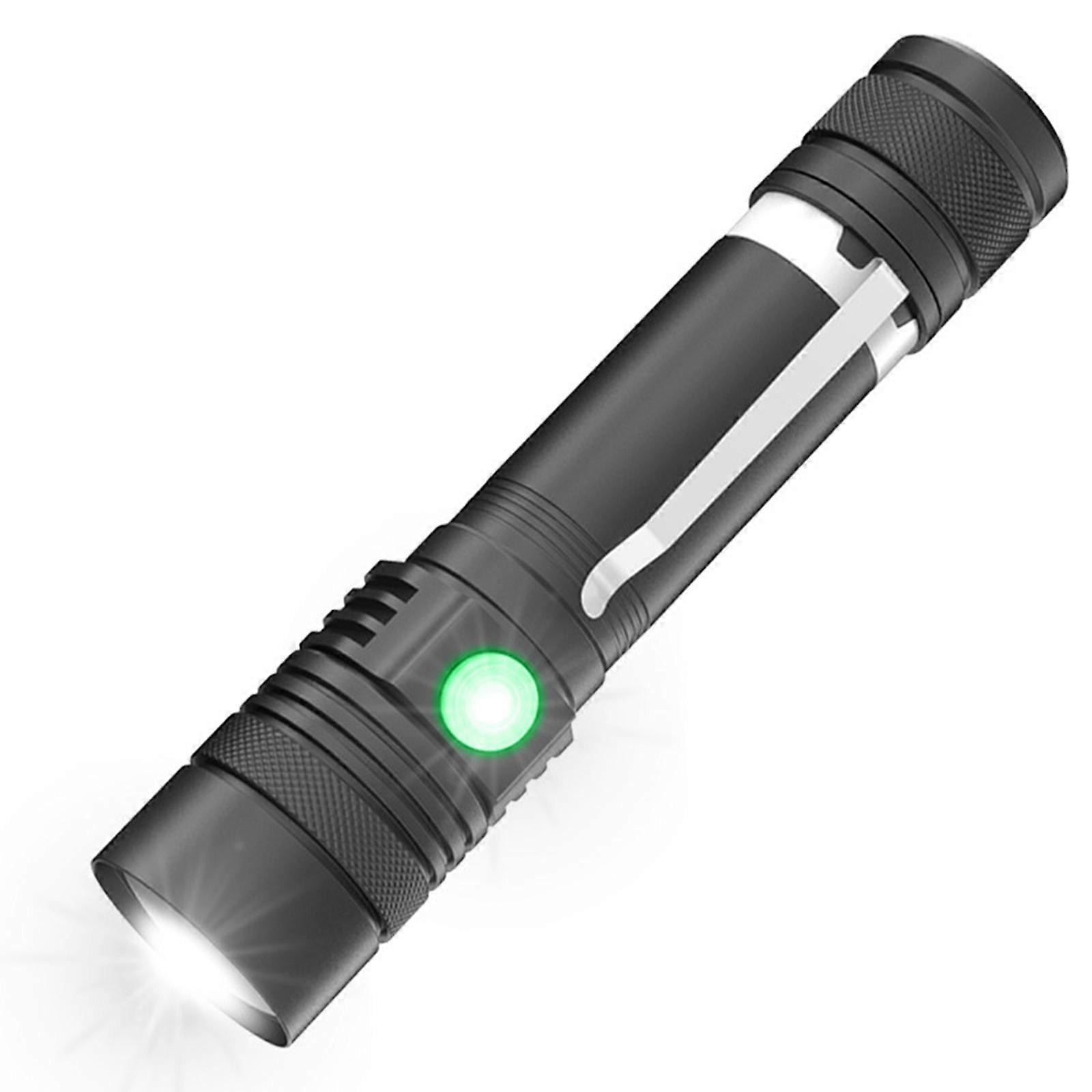 Black LED Flashlight,1000 Lumens Super Bright Flashlight, Zoomable, Rechargeable Flashlight With 4 Modes,, Powerful Handheld Flashlight