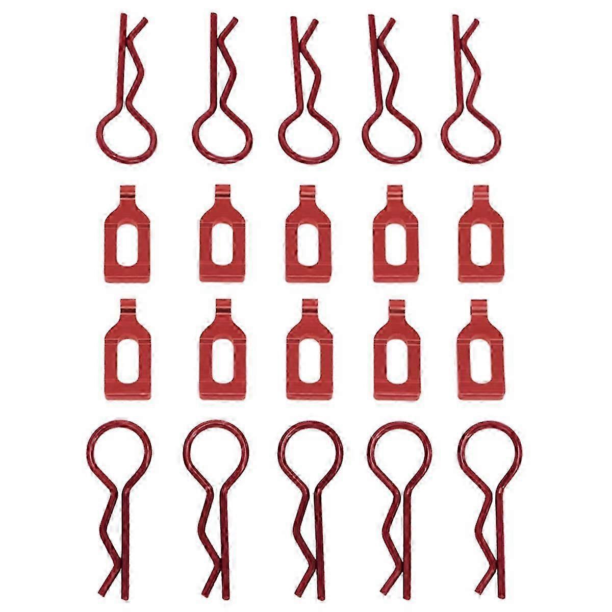 Alloy Car Shell Buckle, Car Shell Clip Pull Ring, Suitable for 1/8 Remote Control Model Car,Red