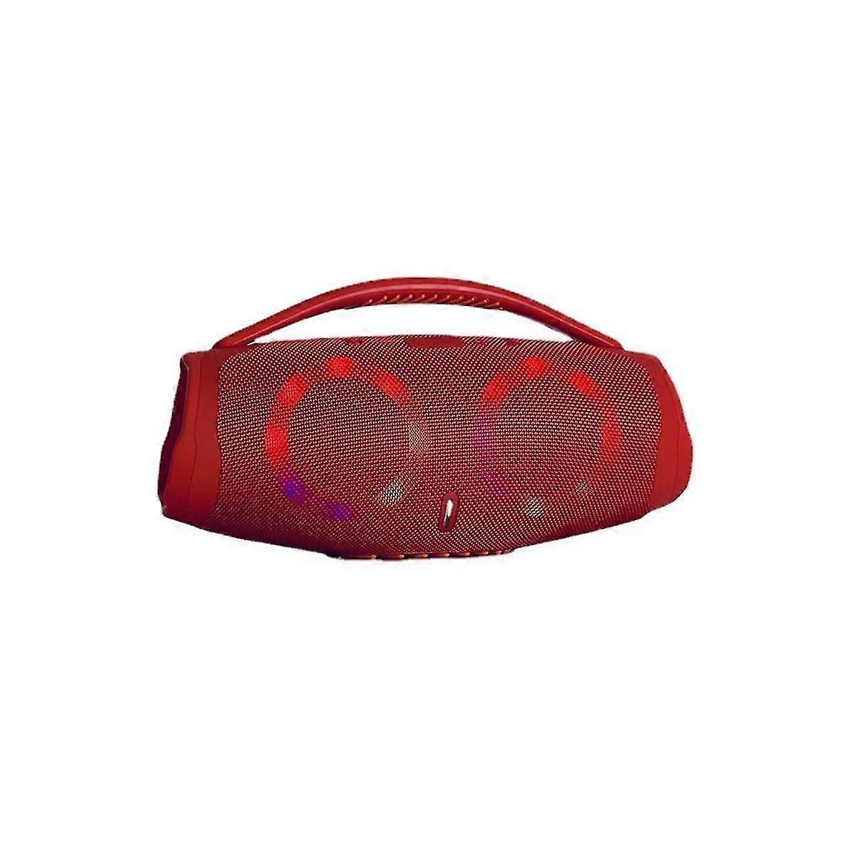 Haut-parleur Bluetooth portable Subwoofer Sound Box avec fonction de lumière RVB étanche pour Office Outdoor Home Player Rouge