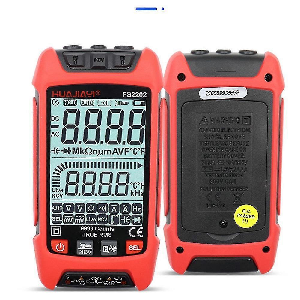 Fs2202 Auto Range Digital Multimeter 9999 Counts Trms Ac Dc Voltmeter Amp Ncv Resistance Capacitanc
