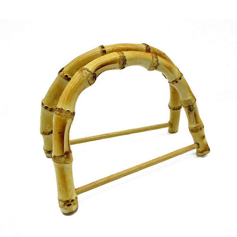 1Pc D Shape Bamboo Handle Handmade Handbag DIY Tote Purse Making Bag Accessory