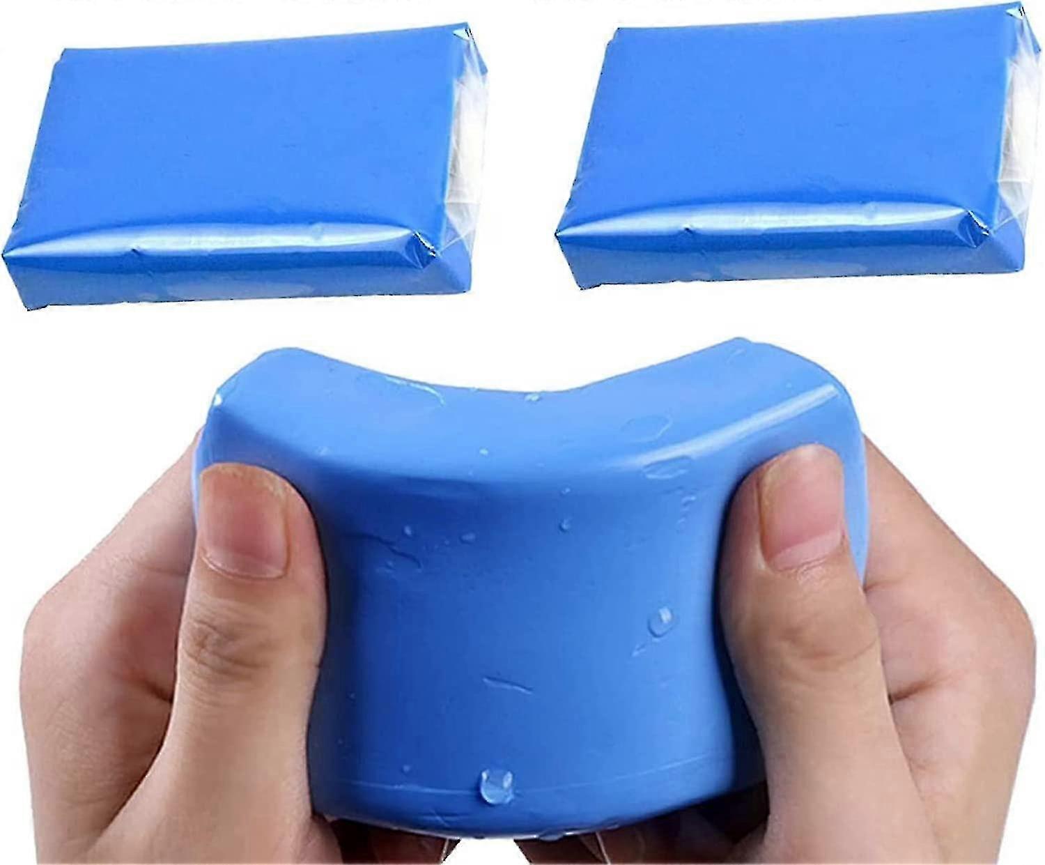 2pcs Clay Bar Car Detailing Clay,2 X180g Auto Magic Clay Bar With Cleaning And Adsorption Capacity For Car, Glassblue