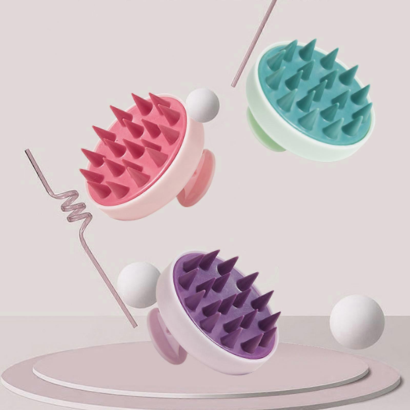 シリコンスカルプマッサージャーシャンプーブラシ、柔らかいシリコン毛のヘアスクラバー、ヘッドマッサージ、育毛スカルプブラシ