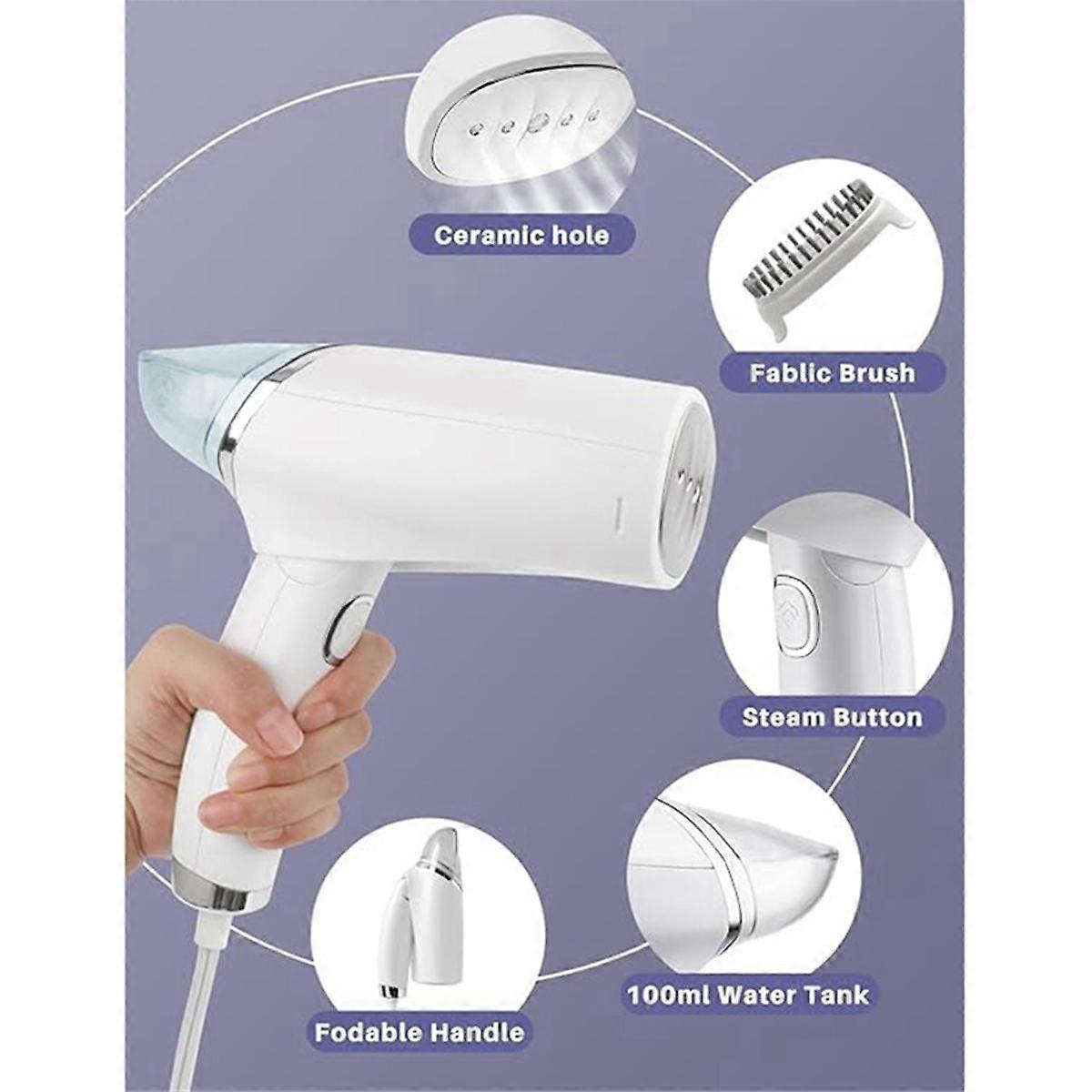 Portable Steamer for Clothes,,Foldable Steam Iron-Fast,Fabric Wrinkle Remover 1000W Strong Power.US
