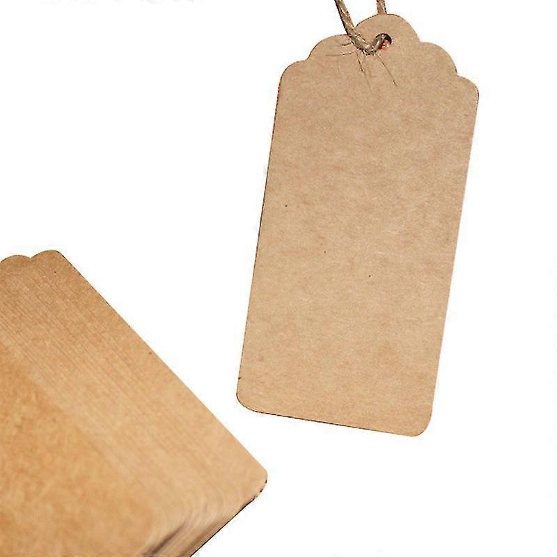 100pcs Gift Tags Kraft Paper Tags Rectangle Craft Hang Tags