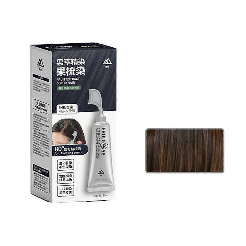  80ml Haarfärbemittel Creme Haarfarbe für graue Haarabdeckung Natürliche Frucht Haarfarbe