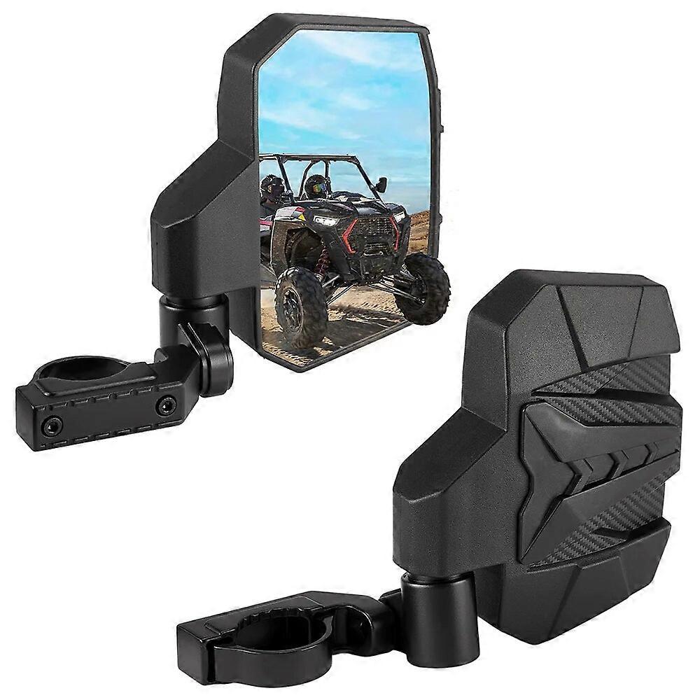 1.6-2" UTV Side Rearview Mirror for Jeep Wrangler for Can-Am Commander Maverick X3 for Arctic Cat Compatible with Polaris RZR