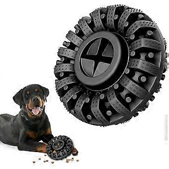 Dog Toy For Aggressive Chewers, Natural Rubber Indestructible Dog Toy Treat Dispenser, Black