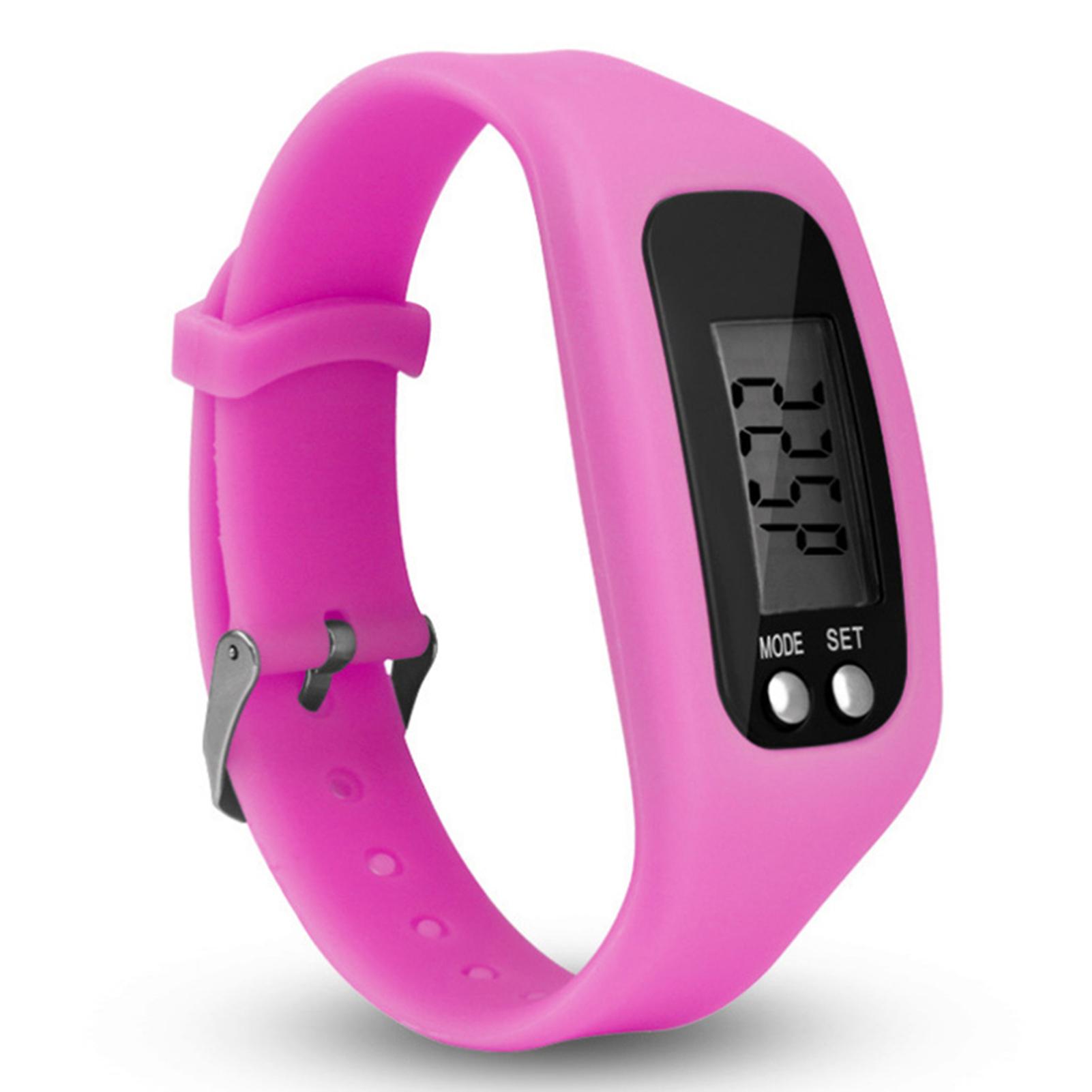 Pedometer Watch With Lcd Display Simple Operation Walking Fitness Tracker Wrist