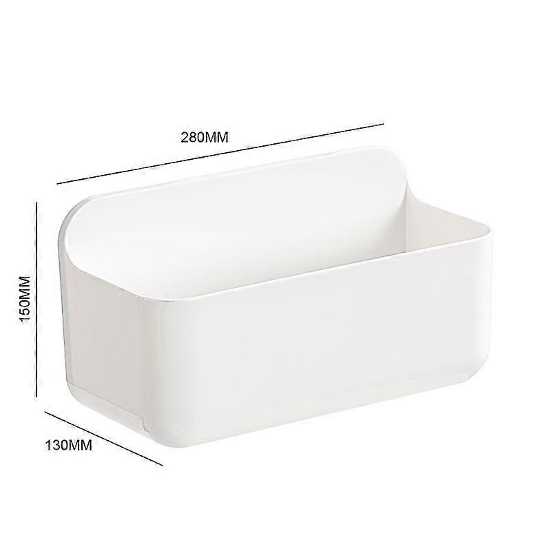 ホワイト - 大トイレ、バスルーム、壁ラック、ウォールキャビネット、壁掛け式キッチン、バスルーム収納ボックス、透明、パンチングなし、トイレキャビネット