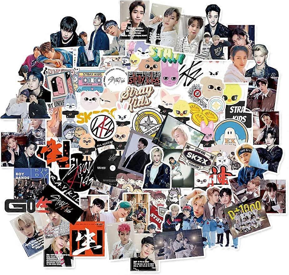 حزمة ملصقات أطفال طائشة 95 قطعة ملصق لكمبيوتر محمول كرتون ملصق مقاوم للماء أنيمي Straykids ملصق فينيل ملصق