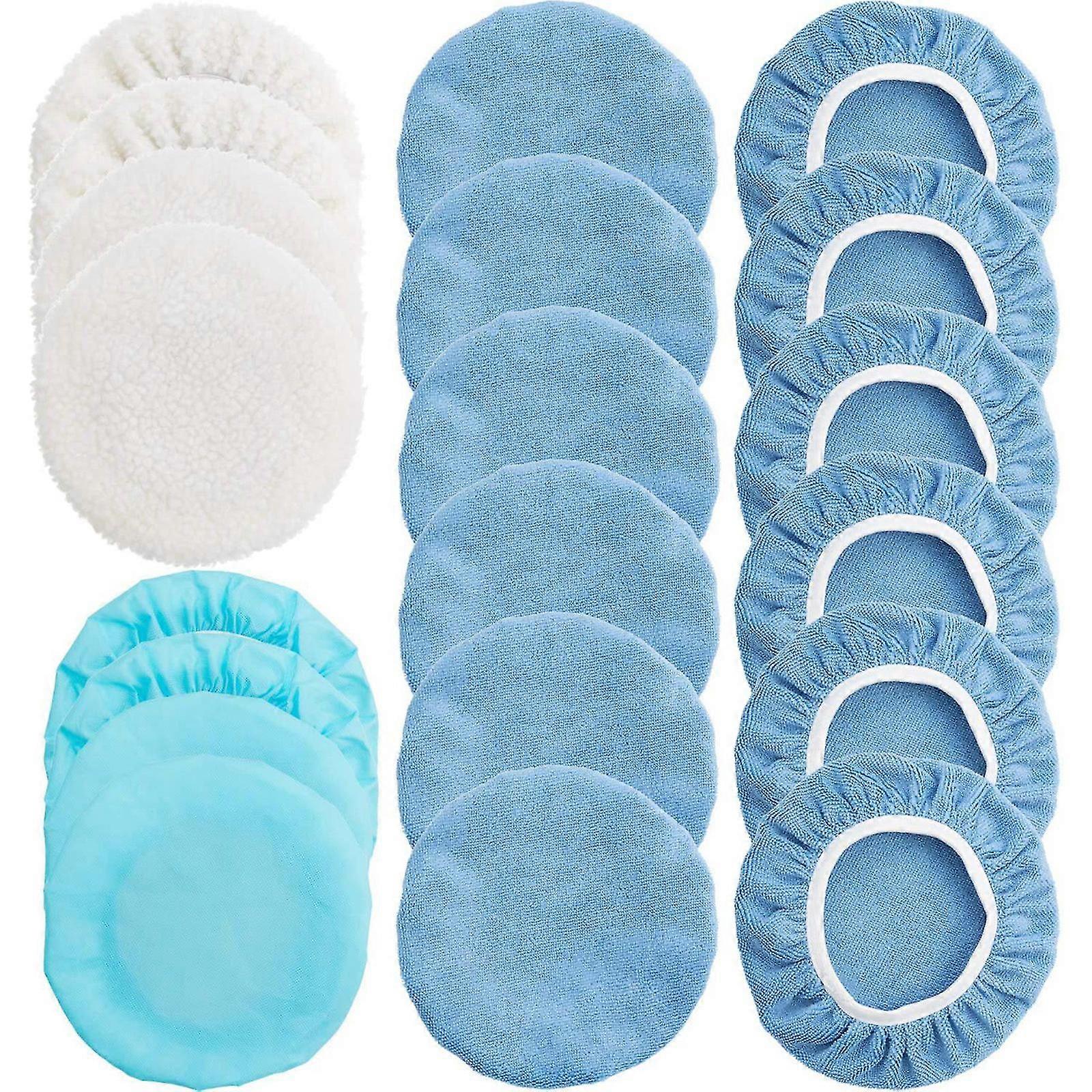 20 Car Buffer Polisher Pads 9-10 inch,Polishing Bonnet,Buffing Orbital Pad Cover