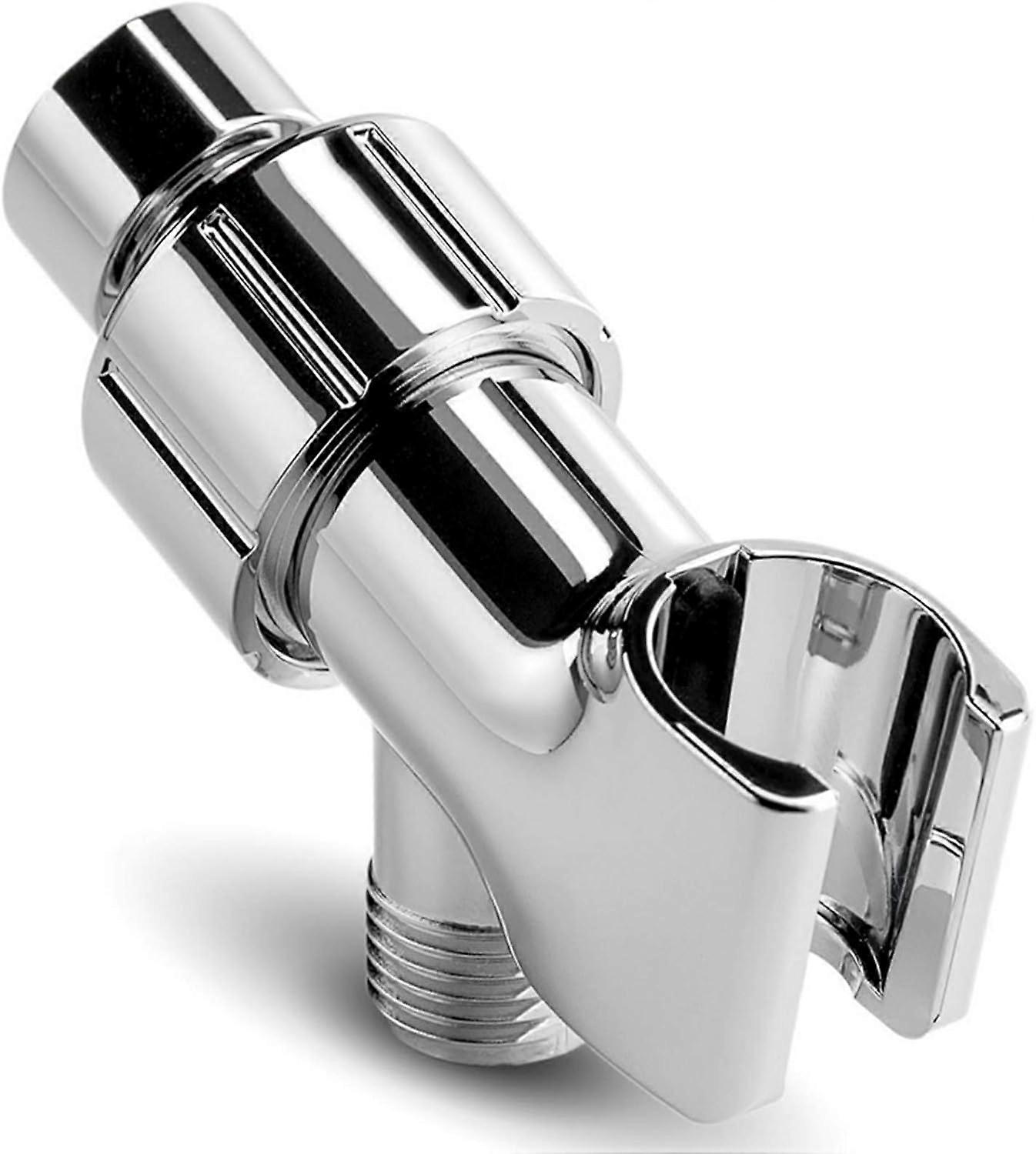 Chrome Shower Arm Bracket, Universal Head Bracket, Replacement Parts, Adjustable Holder for Handheld