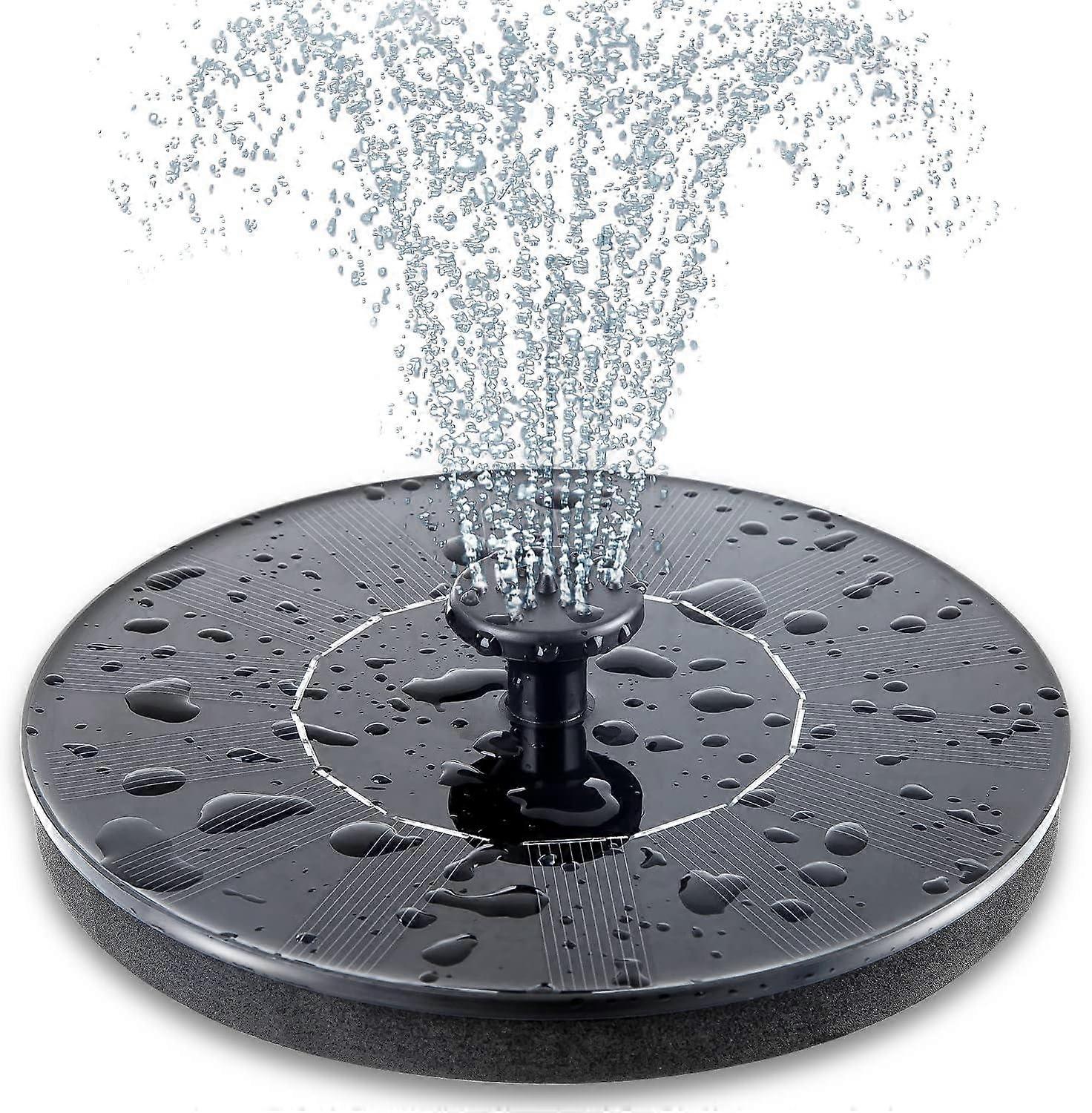 Solar Bird Bath Fountain Pump, Solar Fountain with 6 Nozzle, Free Standing Floating