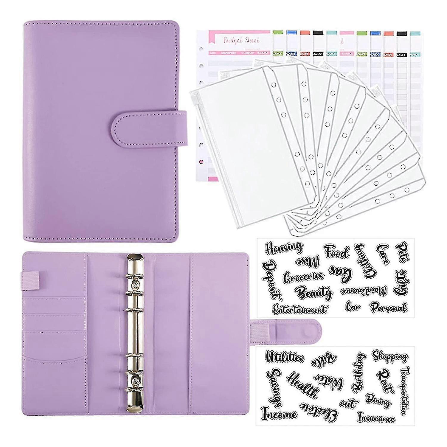 Plicuri de numerar pentru bugetare, a6 Buget Binder, buzunare liant, cheltuieli Foi bugetare, bani Folder Wal