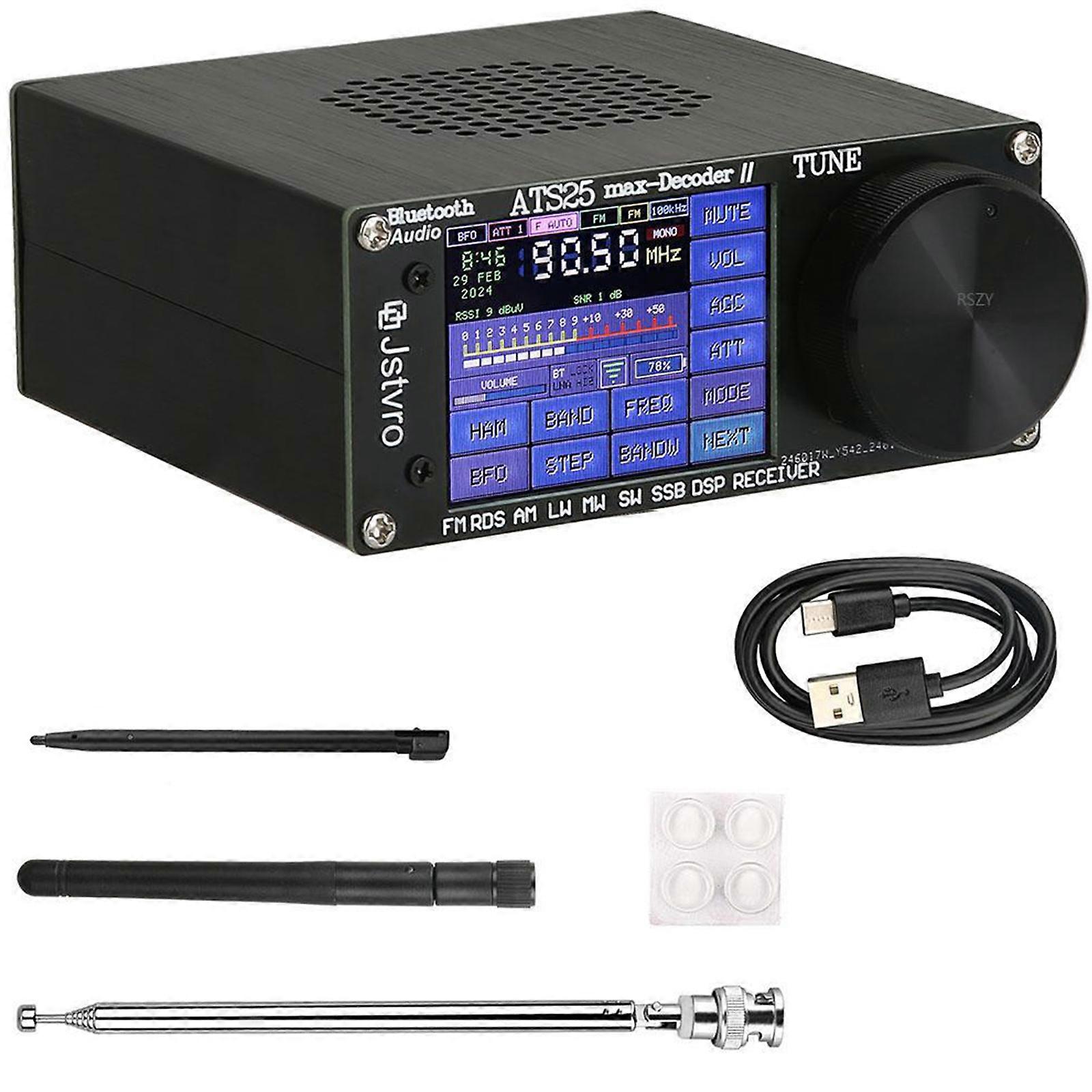 ATS25 Max Decoder II Si4732 Radio Receiver with Enhanced 4000mAh Battery & Multi-Mode Support