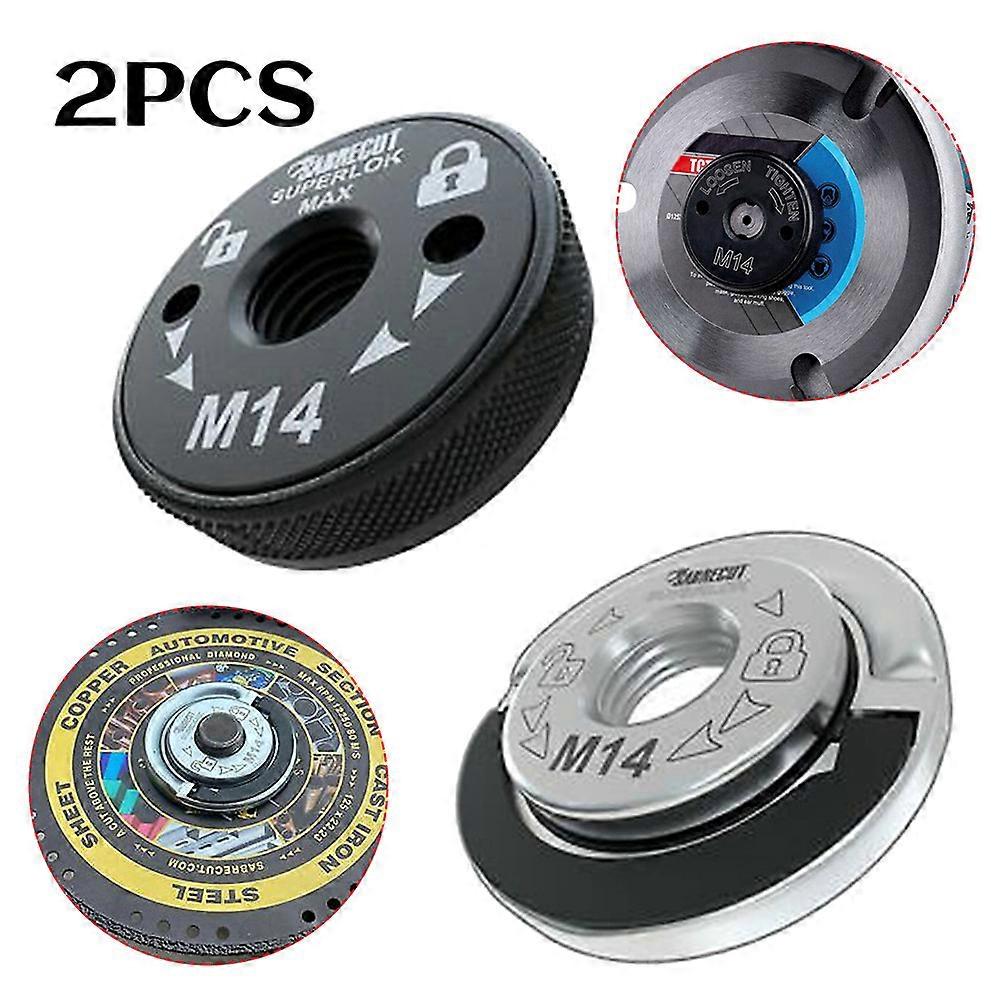 2pcs  Flange Nut Set ToolsProfessional Quick Release Nut M14 Screw For Bosch Metabo Angle Grinder