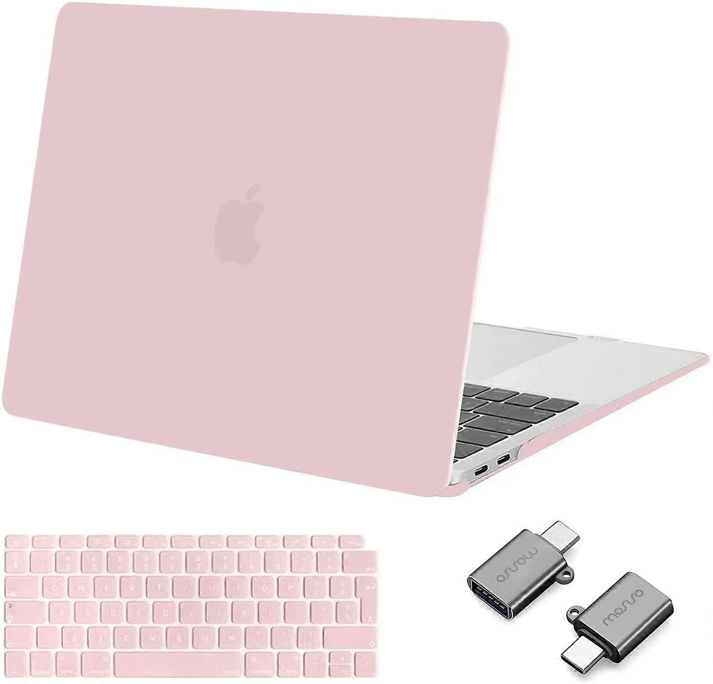 روز كوارتز متوافق مع ماك بوك اير 13 بوصة جراب 2022 2021 2020 2019 2018 M1 A2337 A2179 A1932 شاشة شبكية العين مع Touch ID ، غلاف بلاستيكي صلب C