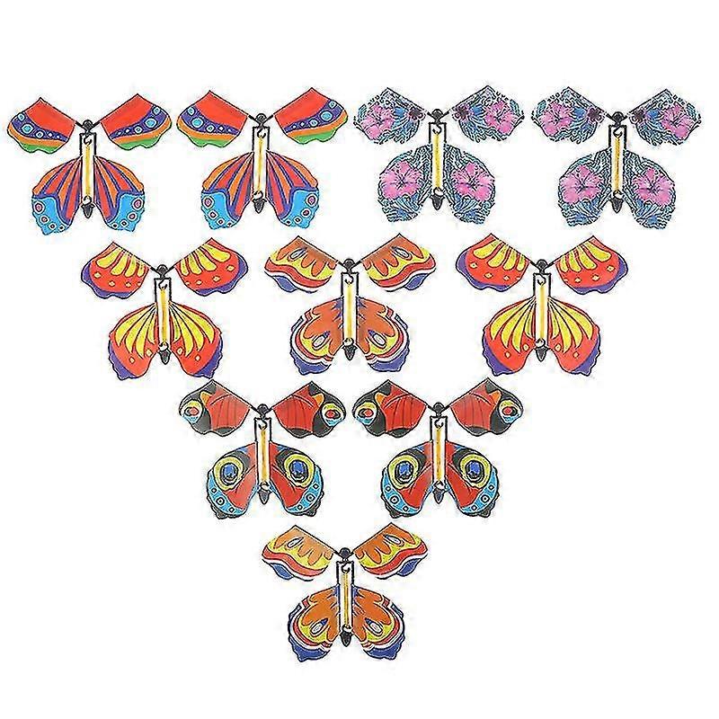 10 X Borboleta Mágica Borboleta Voadora com Cartão de Brinquedo com Mãos Vazias