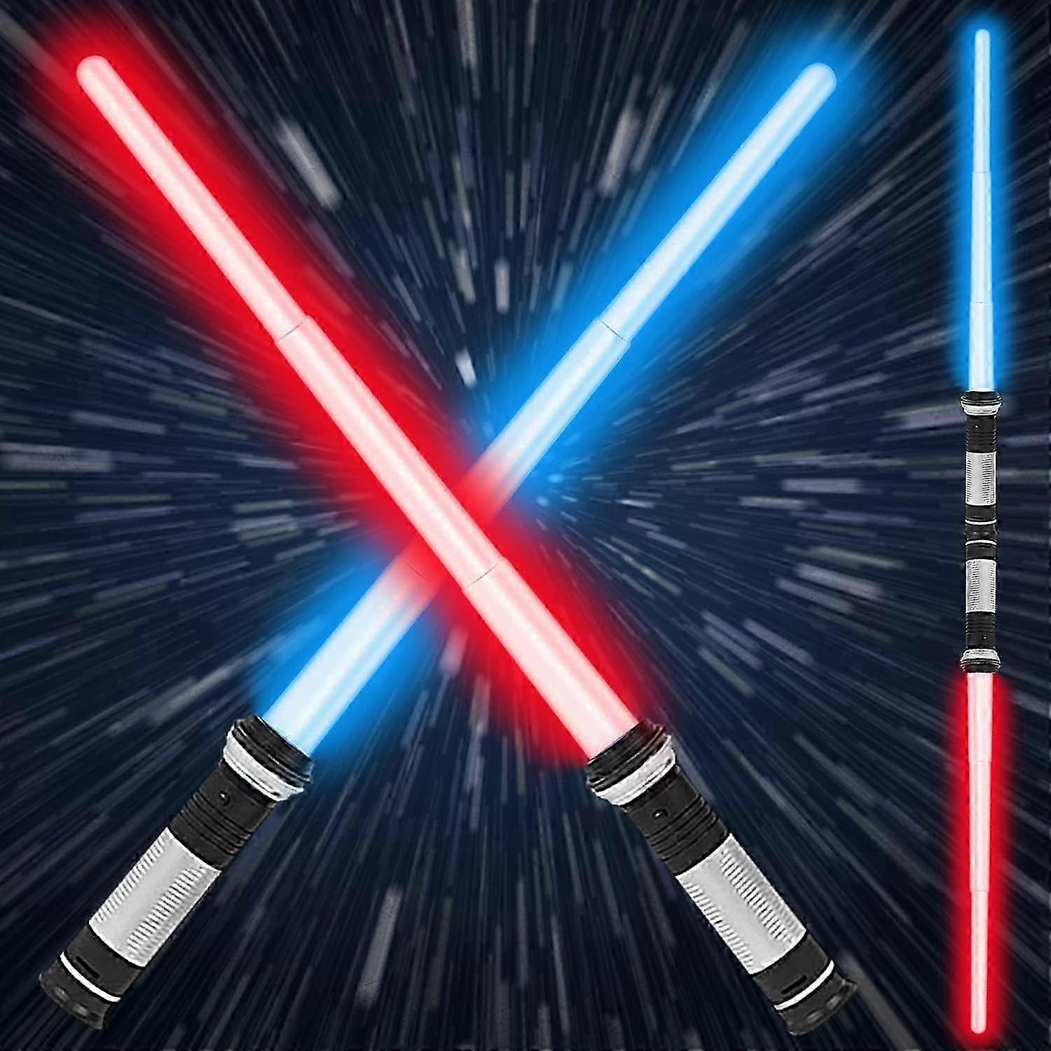 Lightsaber Kids - LED Light Up Saber with Sound Retractable 7 Colors Light Saber Sword for Boys Kids Party Favors - 2 Pack