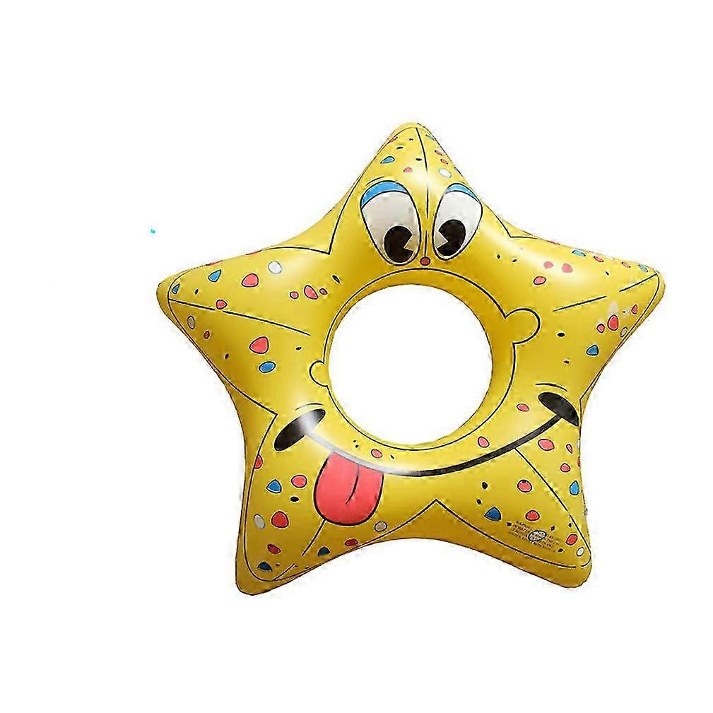 Yellow Pentastar Pool Float Inflatable Swimming Ring for Kids