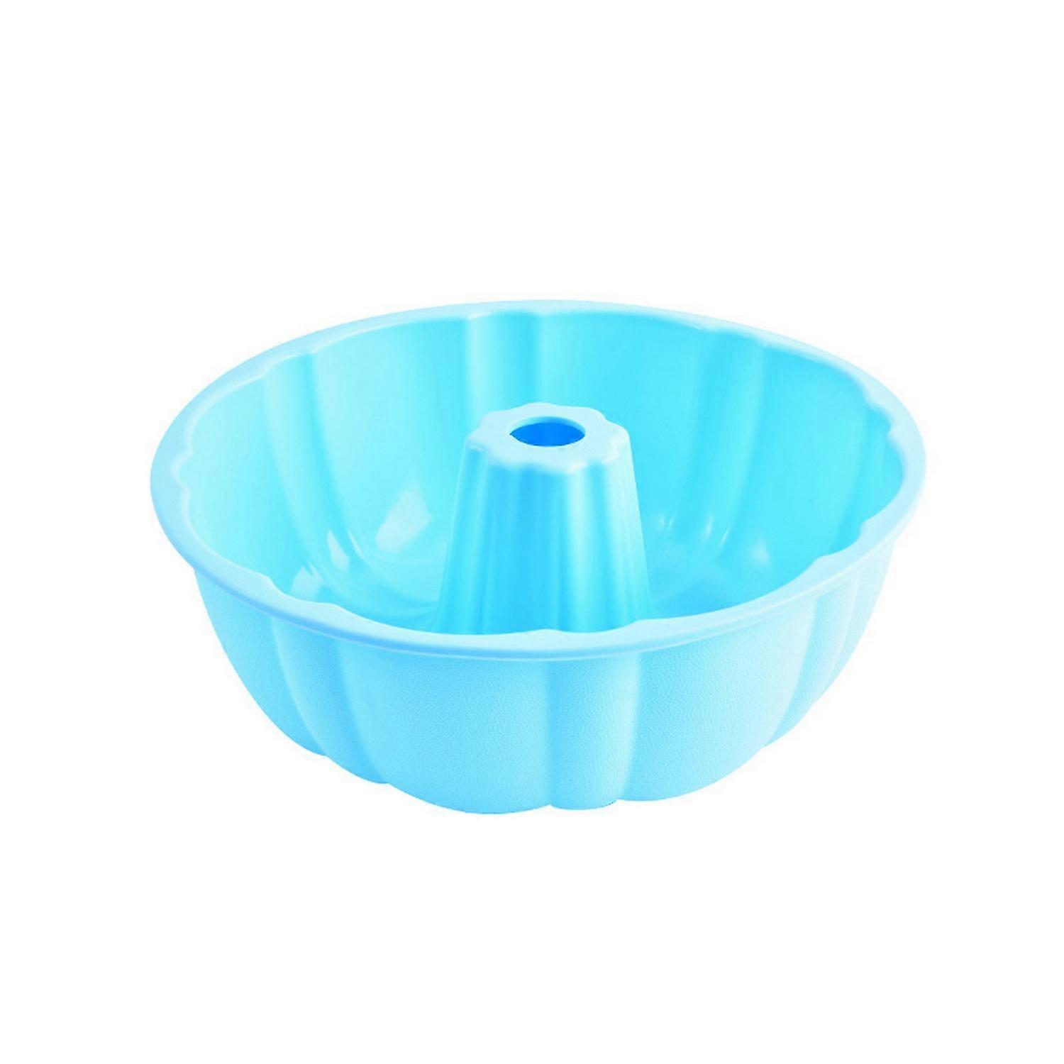 10-Inch Silicone Cake Pan Large Capacity Nonstick Fluted Tube Pan for Cakes Brownies Cornbread