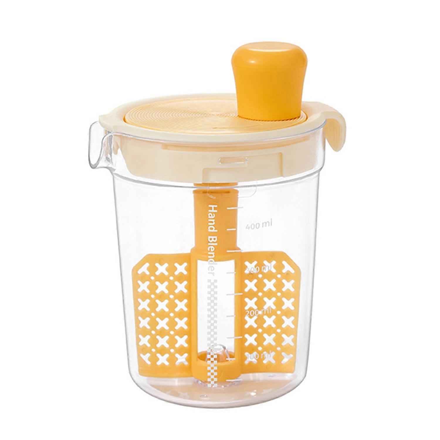 Seasoning Mixer Manual Egg Mixture with Graduated Mixing Cup Home Kitchen Tool Multifunctional