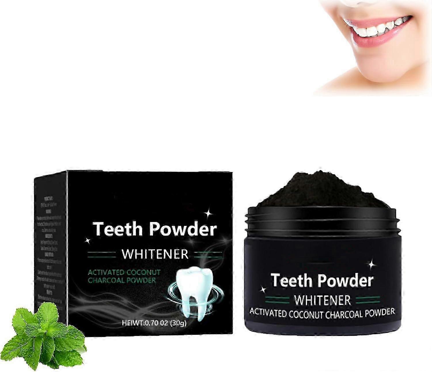 Natural Teeth Whitening Powder,Effective Teeth Stain Remover and Toothpaste Alternative, Deep Cleaning Teeth Whitenin