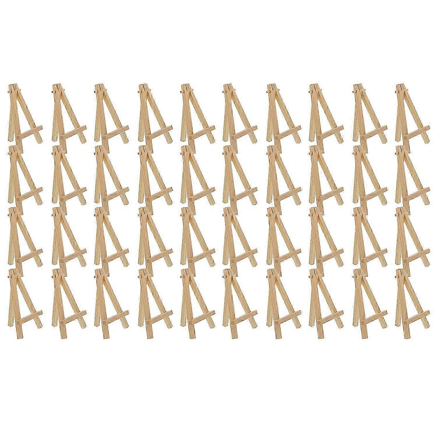 Mini Wood Display Easel, 40Pcs, Perfect compatible with Displaying Small Canvases, Business Cards, Photos