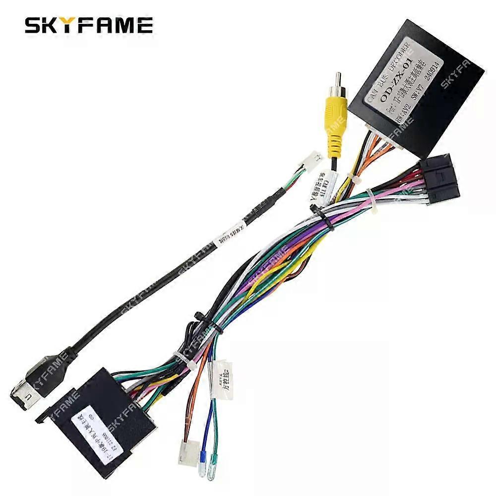 Gilt für Auto 16pin Kabelbaum Adapter Canbus Box Decoder Android Radio Stromkabel für ZX Auto Terralord OD-ZX-01