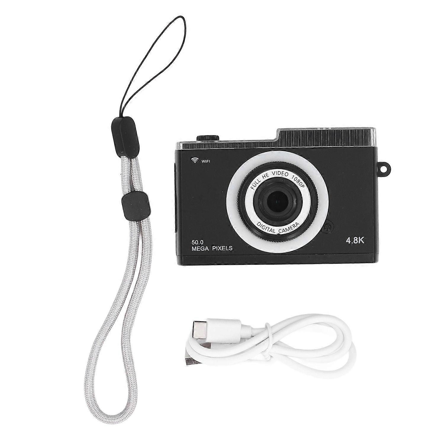 1080P 48MP Digital Camera 2.4 Inch IPS Screen Compact Small Camera with 8X Digital Zoom MP3 Player V