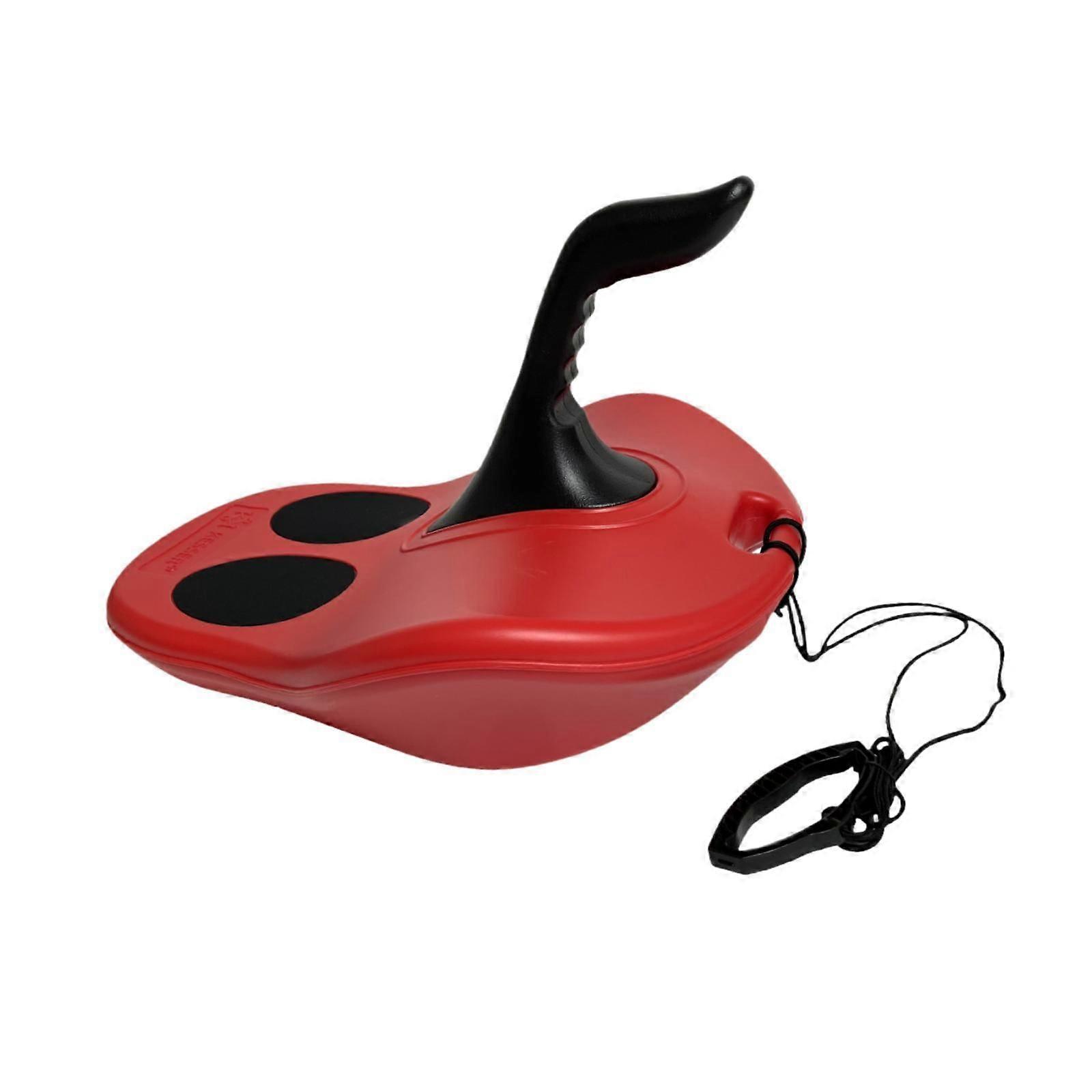 Snow Sled with Pull Rope Versatile Simple Snow Sledge for Boys Kids Children Red