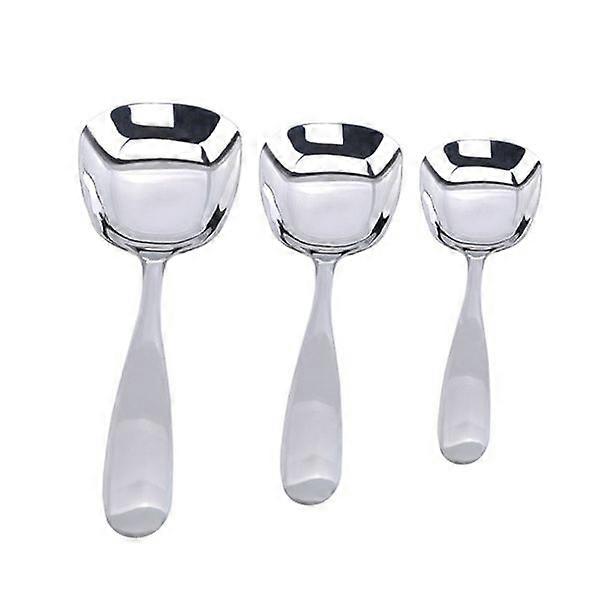 1 Pack Creative Stainless Steel Cutlery Square Spoon Thick Rice Spoon