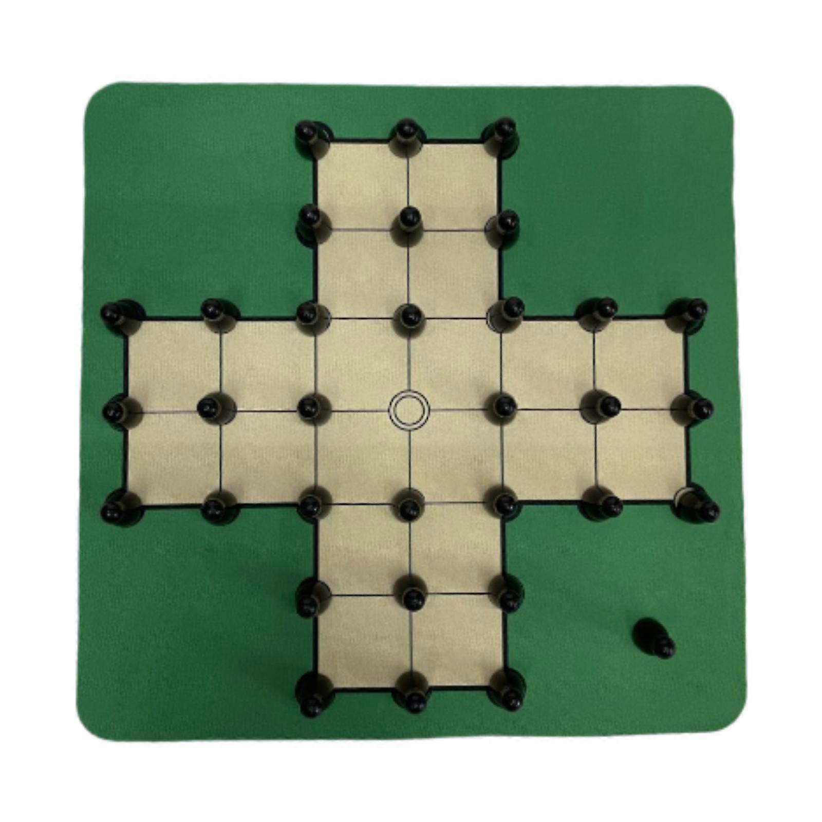 Solitaire Board Game Chess Toy Single Chess Puzzle Peg for Teens Kids Adults