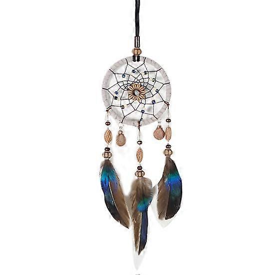 Handmade Feather Beads Car Porch Dream Catcher Ornament Hanging Window Decor