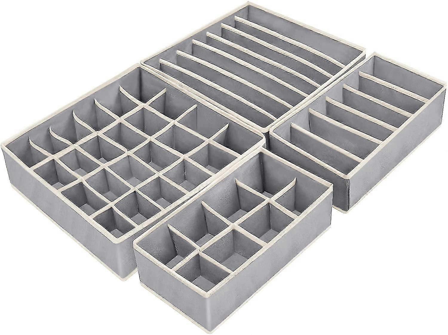 Drawer Organizer Foldable Non-woven Underwear Storage Bra Socks Compartment Storage Box Dividers Clothes Storage Space Saving