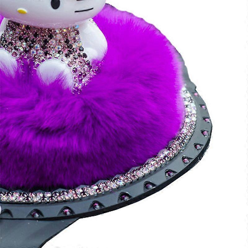 Car Cat Decoration Figurine Rhinestone Dashboard Perfume Interior Ornament Decoration Bright Red