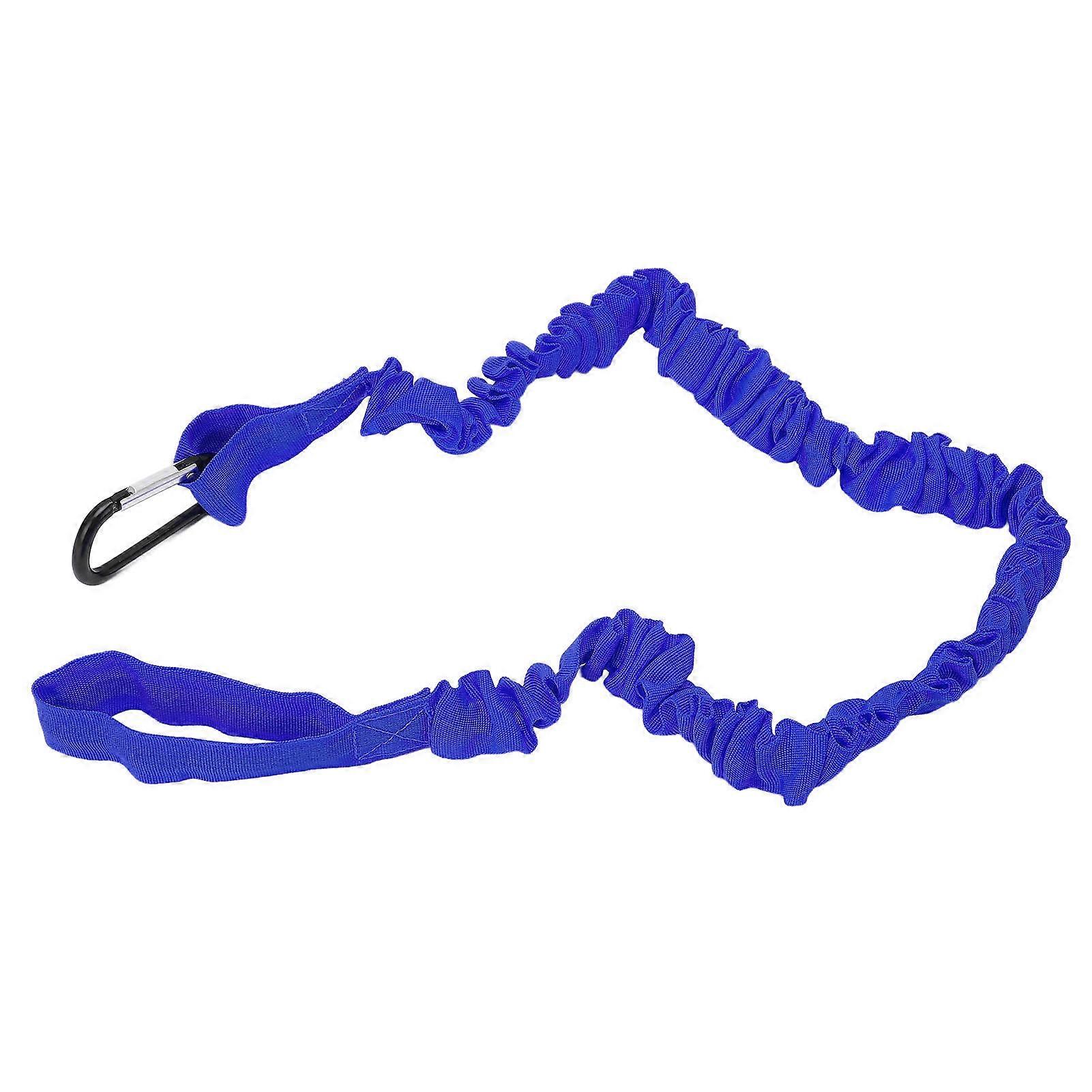 Kayak Paddle Rope Leash Elastic Lightweight Nylon Coiled Paddle Straps for Canoe Boat Surf Board Fishing Rod Blue