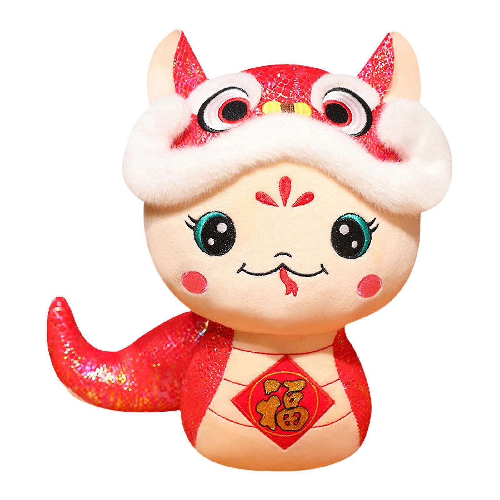 Snake Year Mascots Plush Toy Zodiacs Snake Stuffed Animal Plush Toy 10/15/20/30cm Soft Plushie Doll New Year Ornaments
