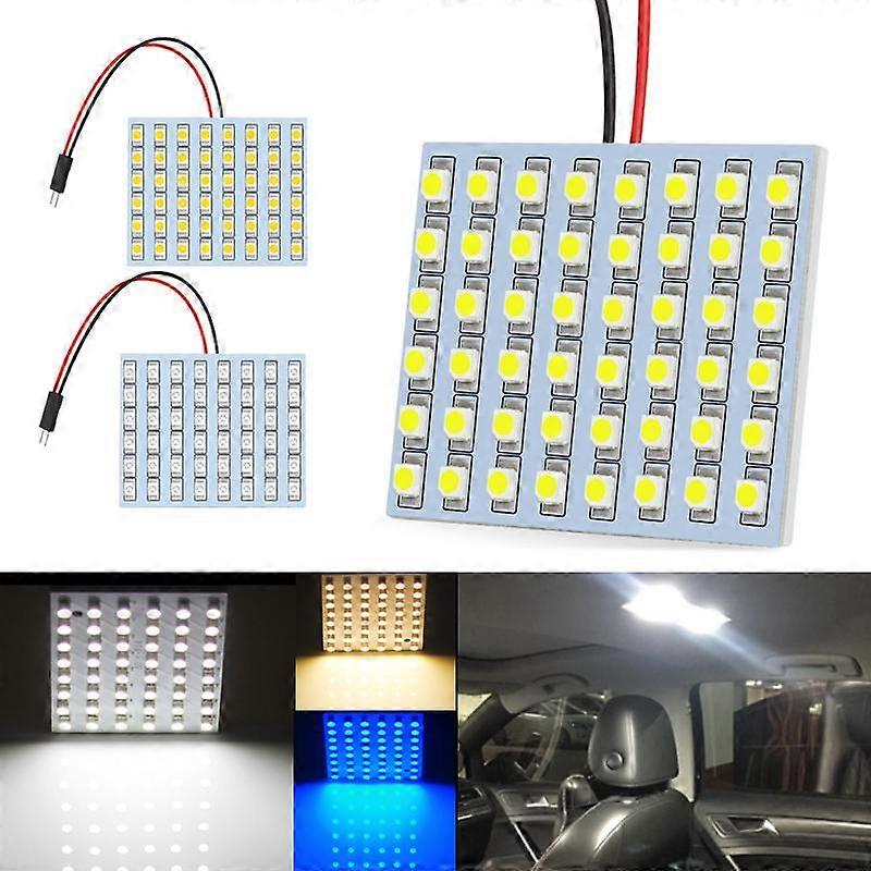 48 SMD Blue,White,Amber Panel led car T10 BA9S Festoon Dome Interior Lamp w5w c5w t4w bulbs Car Light Source parking