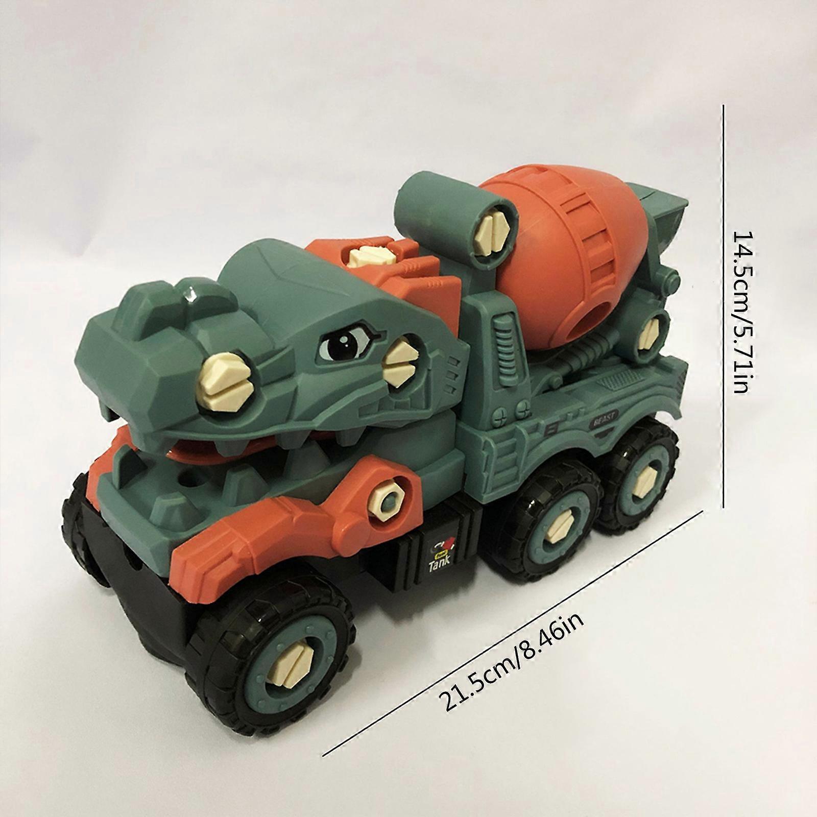 Assembly Dinosaur Toy for Play Vehicle Construction Truck 3D Building Block for w/ Moveable Joint Learning Toy Toddler A