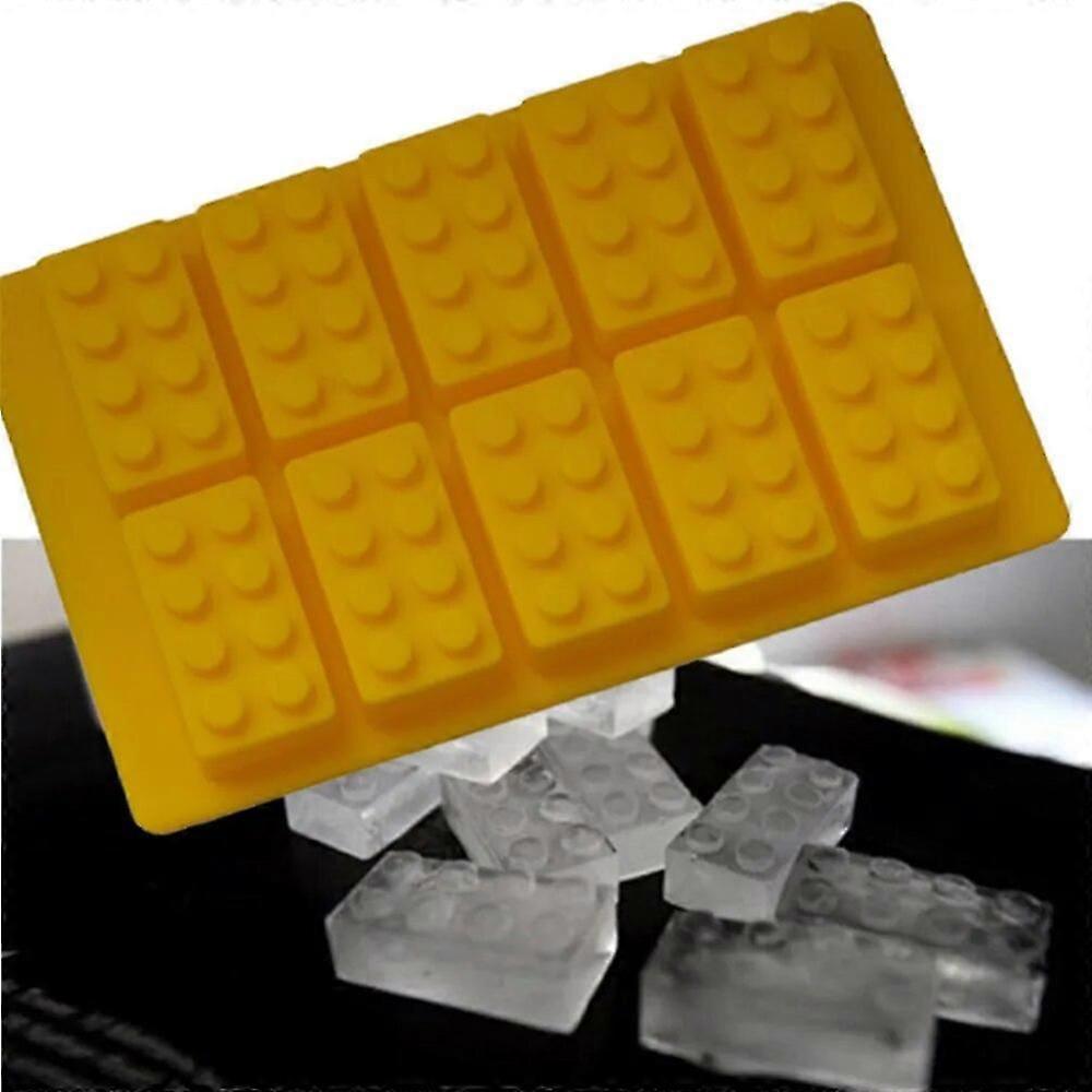 Chocolate Mold Silicone Building Blocks Robot Ice Cube Tray Jelly Brownie Dessert Pastries Mould Diy Cake Decoration Baking Tool