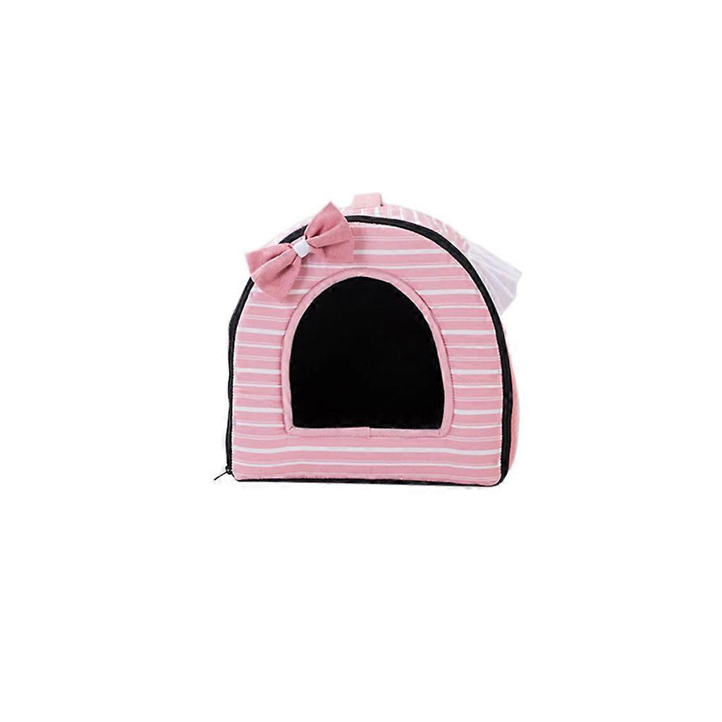Kitten Cat House Christmas Cat Cave Christmas Cat Houses For Indoor Cats Pet Nest Sleeping Bag Cat Houses Condos Cat Bed  Pink M