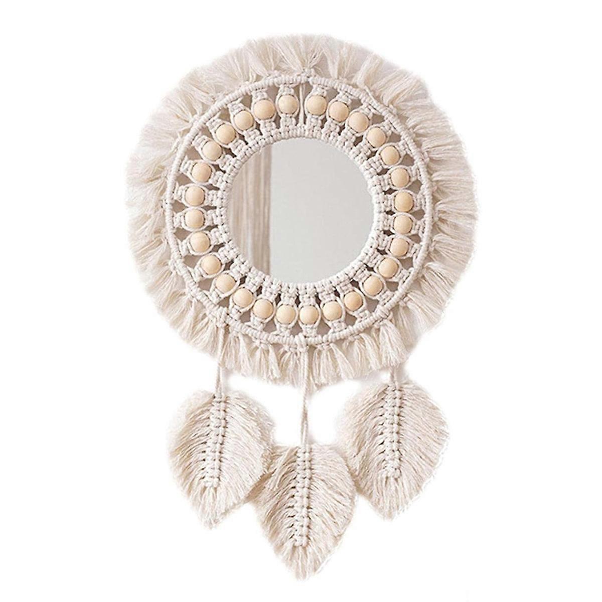 Vintage Boho Rustic Macrame Mirror