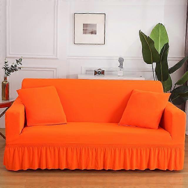 High Elastic Stretchable Cushion Couch Sofa Cover With Skirt Seersucker Sofa Slipcover Easy Fitted Furniture Protector